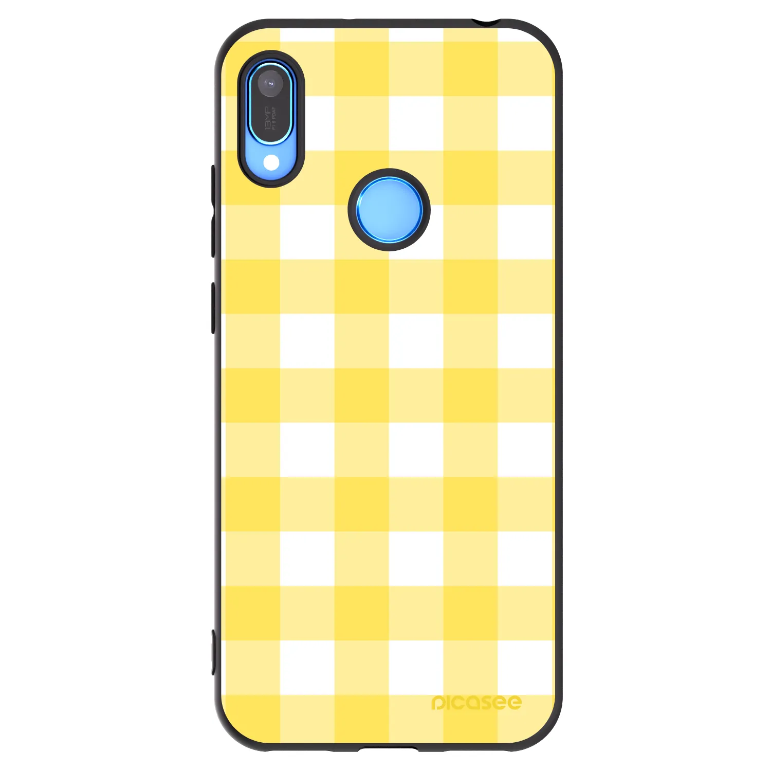 Picasee Huawei Y6 2019 Hülle - Schwarzes Silikon - Gride lemon