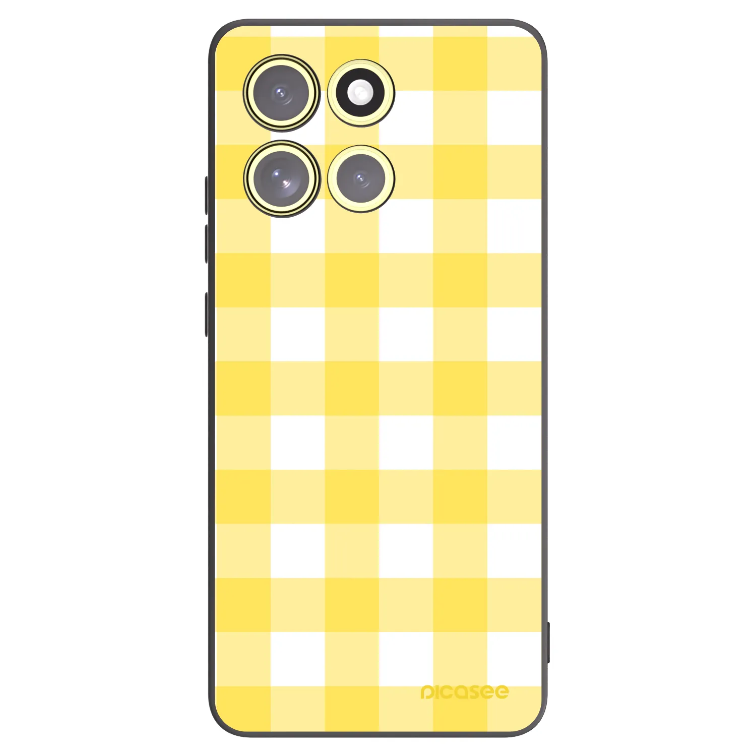 Picasee Motorola Moto G86 5G Hülle - Schwarzes Silikon - Gride lemon