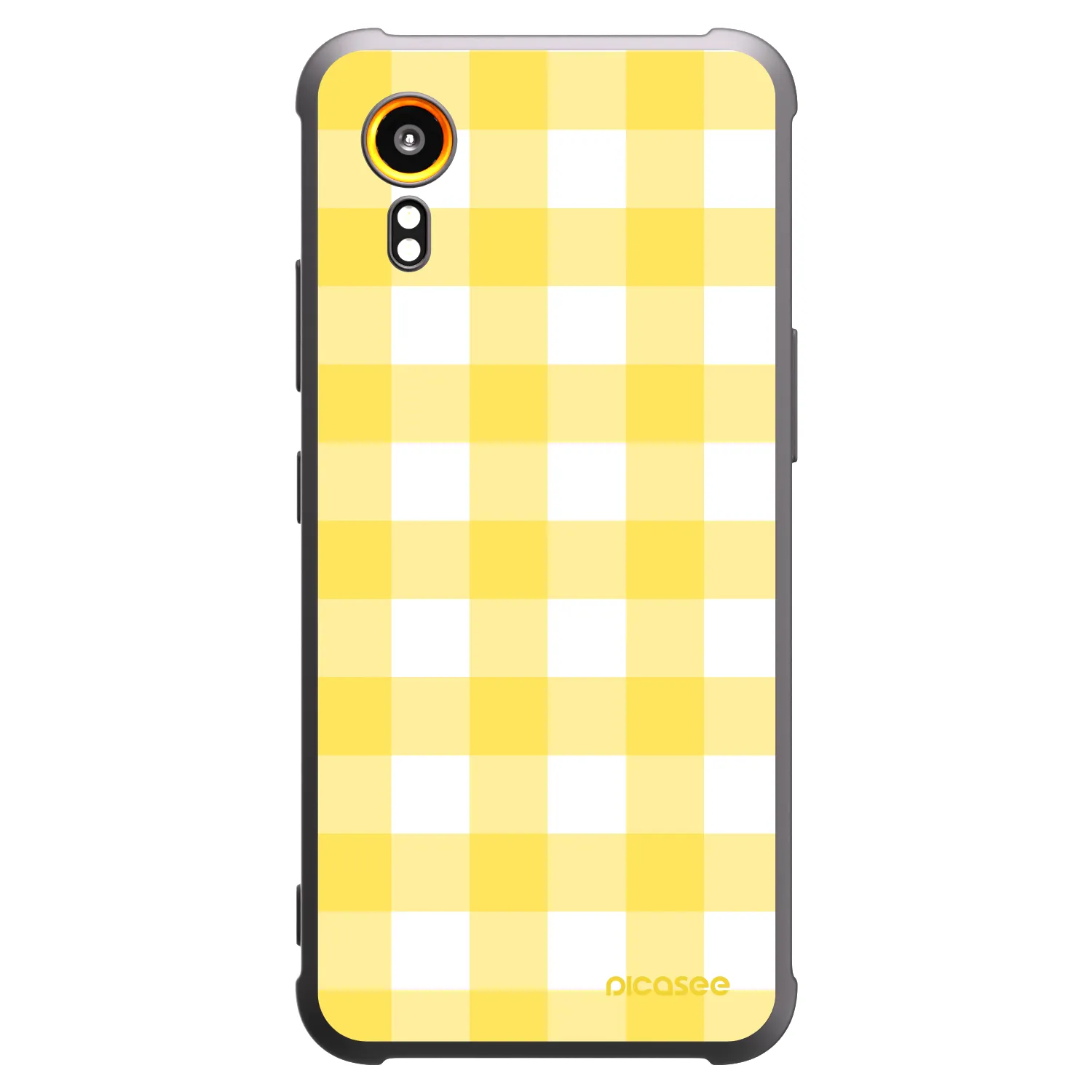 Picasee Samsung Galaxy XCover 7 Hülle - Schwarzes Silikon - Gride lemon