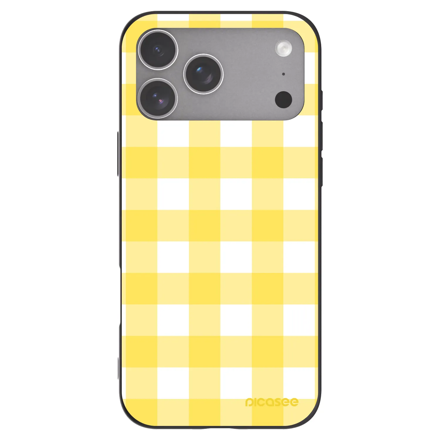 Picasee Apple iPhone 18 Pro Max Hülle - Schwarzes Silikon - Gride lemon