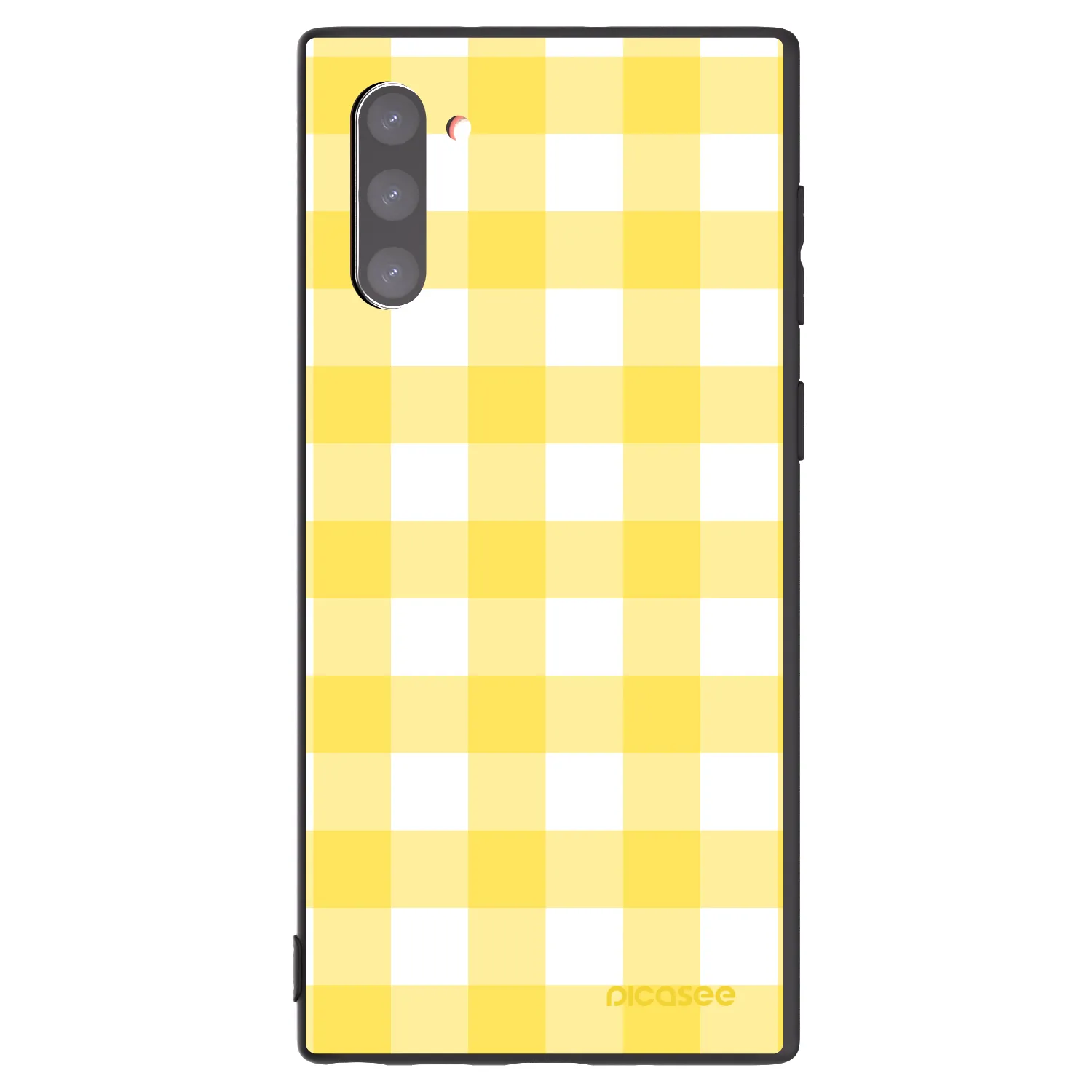Picasee Samsung Galaxy Note 10 N970F Hülle - Schwarzes Silikon - Gride lemon