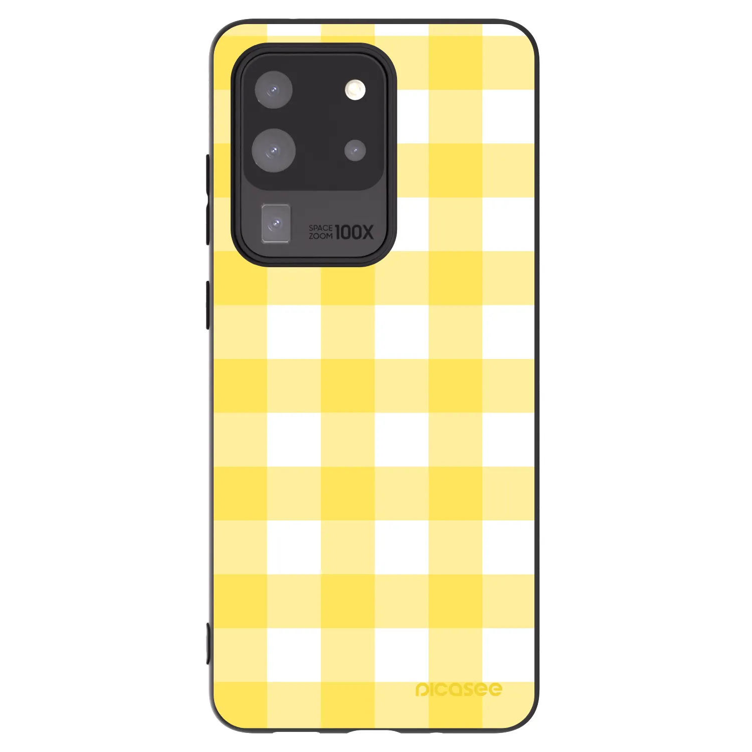 Picasee Samsung Galaxy S20 Ultra 5G G988F Hülle - Schwarzes Silikon - Gride lemon
