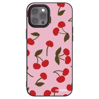 Picasee Apple iPhone 12 Pro Max Hülle - Schwarzes Silikon - Cherry