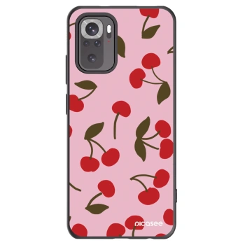 Picasee Xiaomi Redmi Note 10 Hülle - Schwarzes Silikon - Cherry