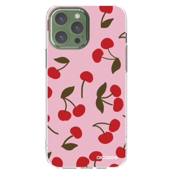 Picasee Apple iPhone 13 Pro Max Hülle - Transparentes Silikon - Cherry