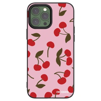 Picasee Apple iPhone 13 Pro Max Hülle - Schwarzes Silikon - Cherry