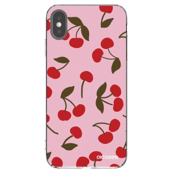 Picasee Apple iPhone XS Max Hülle - Transparentes Silikon - Cherry
