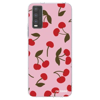 Picasee Vivo Y20s Hülle - Transparentes Silikon - Cherry