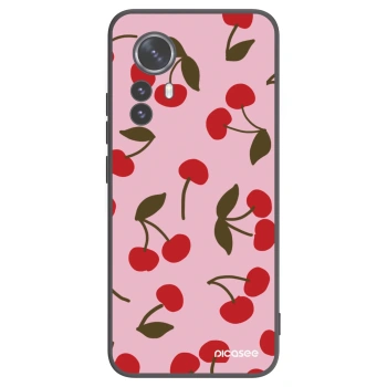 Picasee Xiaomi 12 Pro Hülle - Schwarzes Silikon - Cherry