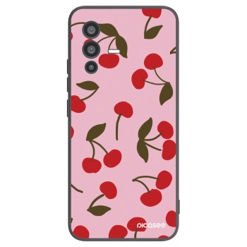 Picasee Vivo V23 5G Hülle - Schwarzes Silikon - Cherry