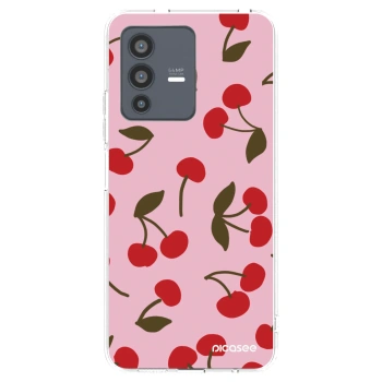 Picasee Vivo V23 5G Hülle - Transparentes Silikon - Cherry
