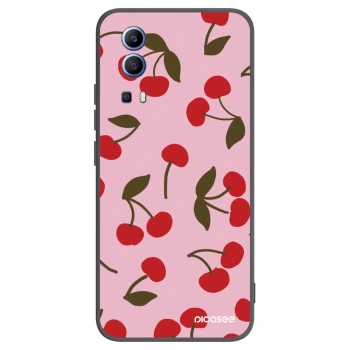 Picasee Vivo Y52 5G Hülle - Schwarzes Silikon - Cherry