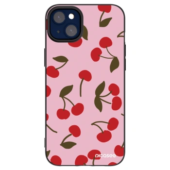 Picasee Apple iPhone 14 Plus Hülle - Schwarzes Silikon - Cherry