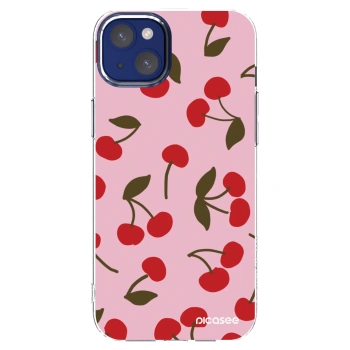 Picasee Apple iPhone 14 Plus Hülle - Transparentes Silikon - Cherry