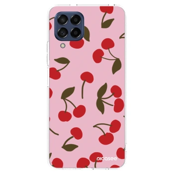 Picasee Samsung Galaxy M53 5G Hülle - Transparentes Silikon - Cherry