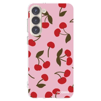 Picasee Samsung Galaxy S23+ 5G Hülle - Transparentes Silikon - Cherry