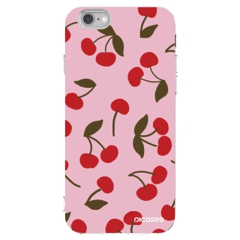Picasee Apple iPhone 6/6S Hülle - Transparentes Silikon - Cherry