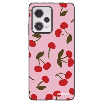 Picasee Xiaomi Redmi Note 12 Pro+ 5G Hülle - Schwarzes Silikon - Cherry