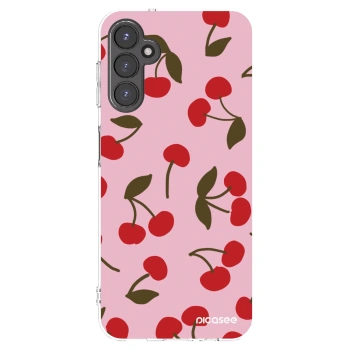 Picasee Samsung Galaxy A14 4G A145R Hülle - Transparentes Silikon - Cherry