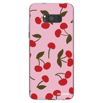 Picasee Samsung Galaxy S8 G950F Hülle - Transparentes Silikon - Cherry