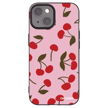 Picasee Apple iPhone 15 Hülle - Schwarzes Silikon - Cherry