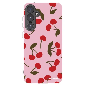 Picasee Samsung Galaxy S23 FE S711B Hülle - Transparentes Silikon - Cherry