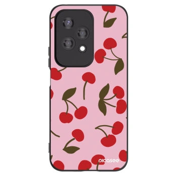 Picasee Honor 200 Lite Hülle - Schwarzes Silikon - Cherry