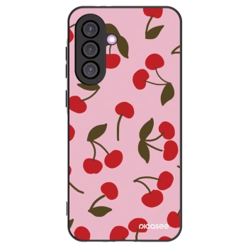 Picasee Samsung Galaxy A56 5G A566B Hülle - Schwarzes Silikon - Cherry