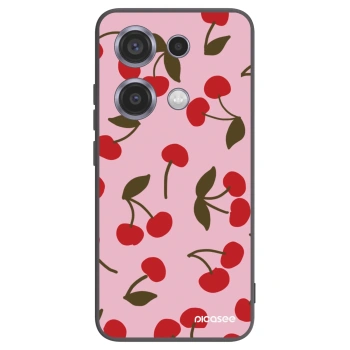 Picasee Xiaomi Redmi Note 14S Hülle - Schwarzes Silikon - Cherry