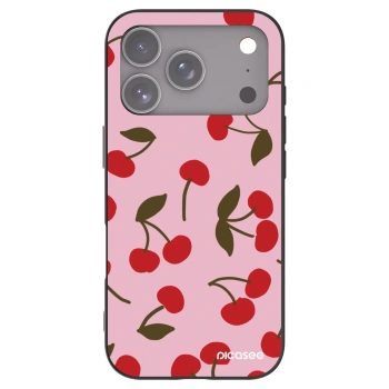 Picasee Apple iPhone 17 Pro Hülle - Schwarzes Silikon - Cherry