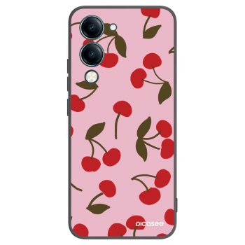 Picasee Vivo Y29s 5G Hülle - Schwarzes Silikon - Cherry