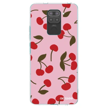 Picasee Xiaomi Redmi Note 9 Hülle - Schwarzes Silikon - Cherry