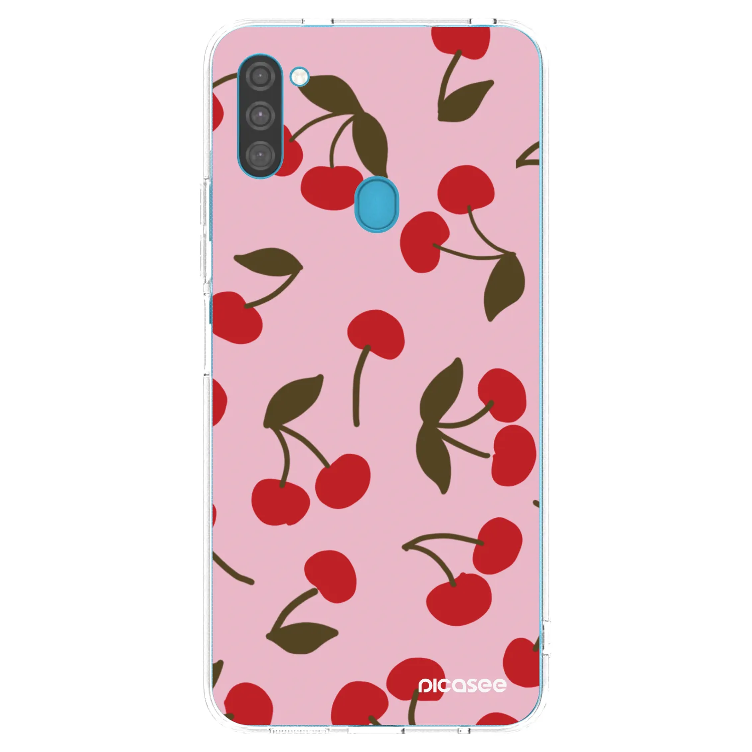 Picasee Samsung Galaxy M11 Hülle - Transparentes Silikon - Cherry