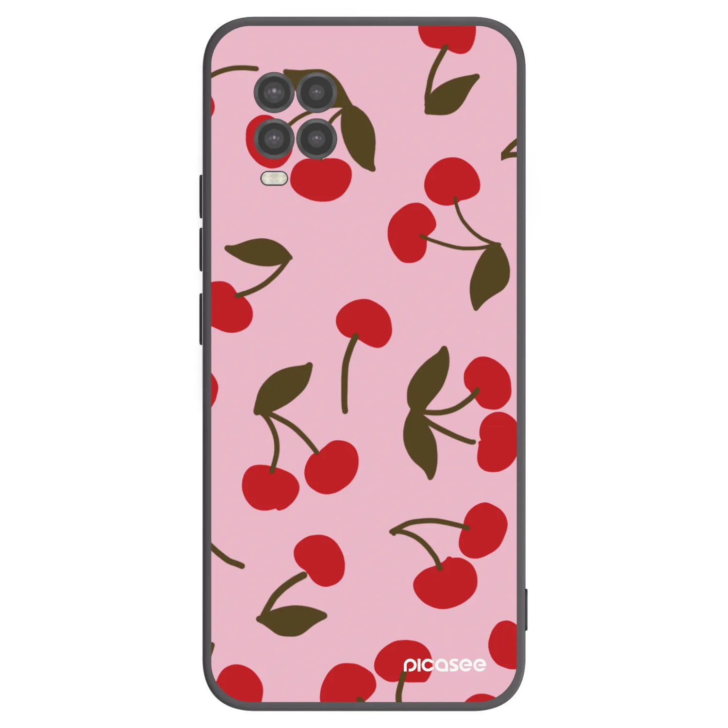 Picasee Xiaomi Mi 10 Lite Hülle - Schwarzes Silikon - Cherry