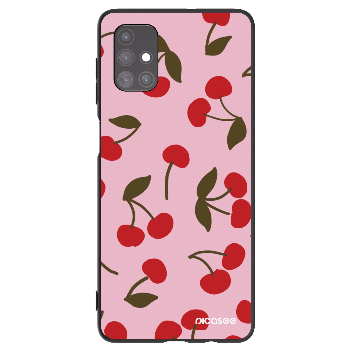 Picasee Samsung Galaxy M51 M515F Hülle - Schwarzes Silikon - Cherry