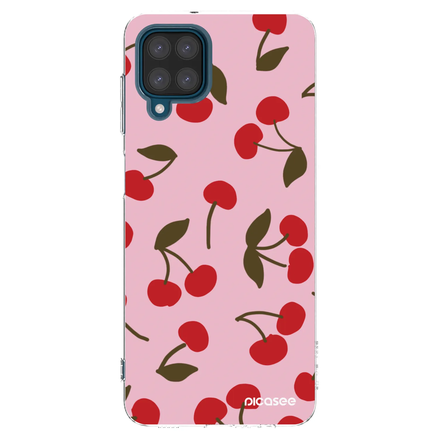 Picasee Samsung Galaxy A12 A125F Hülle - Transparentes Silikon - Cherry