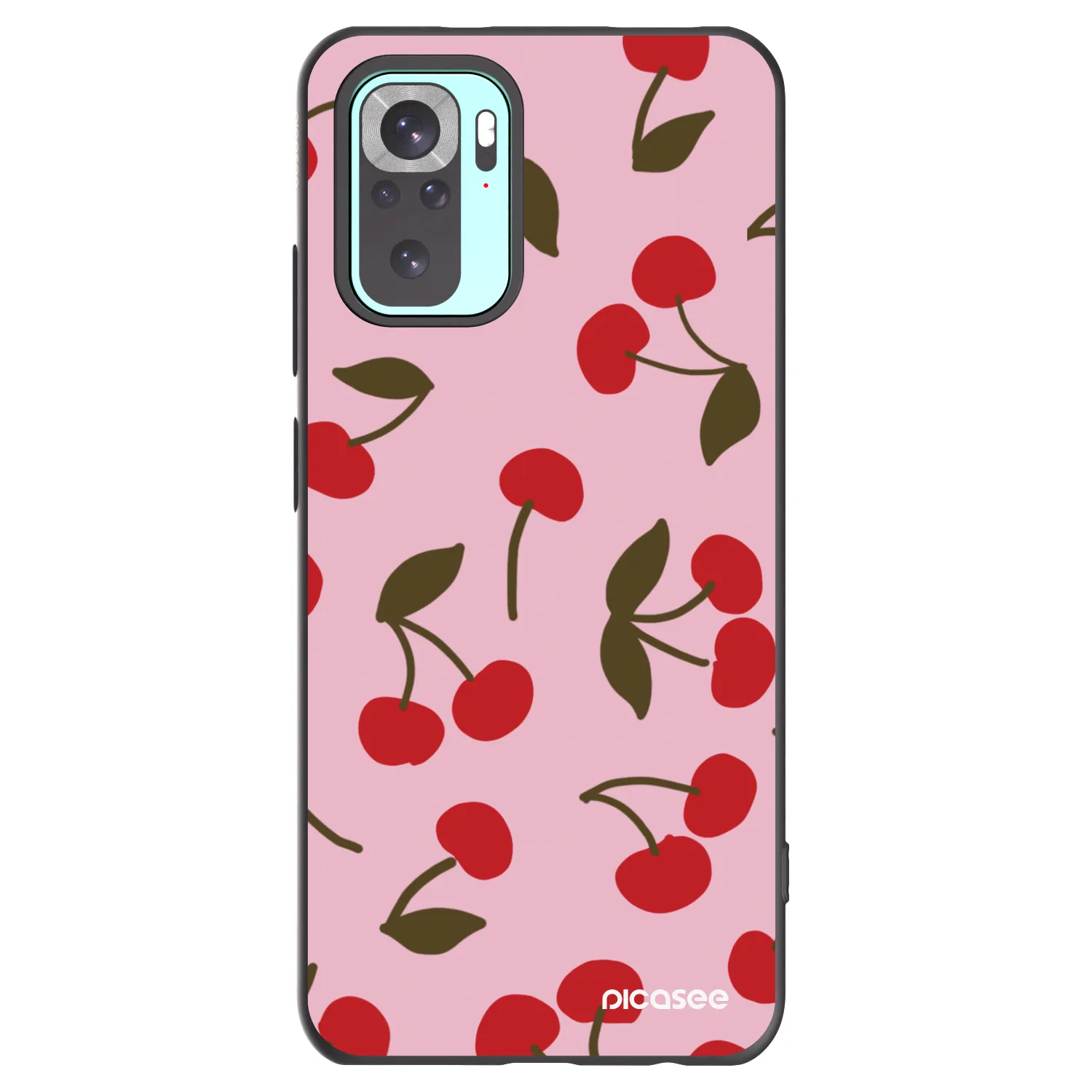 Picasee Xiaomi Redmi Note 10 Pro Hülle - Schwarzes Silikon - Cherry