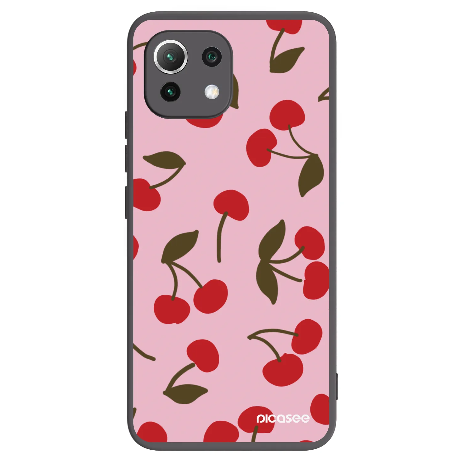 Picasee Xiaomi Mi 11 Lite Hülle - Schwarzes Silikon - Cherry