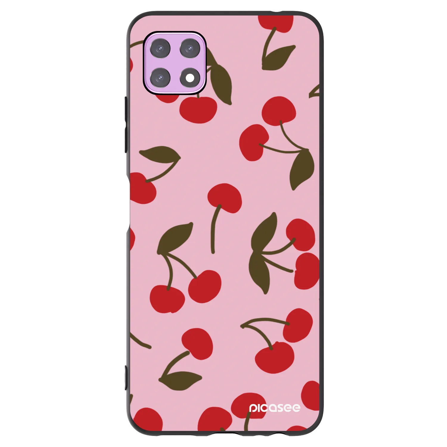 Picasee Samsung Galaxy A22 A226B 5G Hülle - Schwarzes Silikon - Cherry