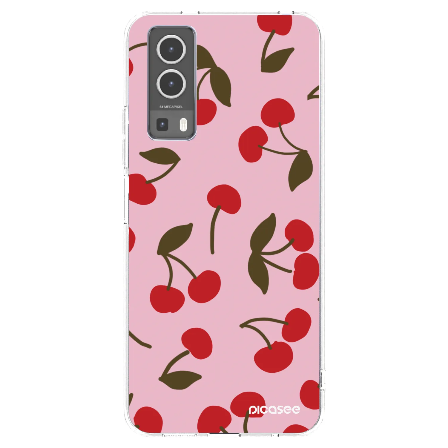 Picasee Vivo Y72 5G Hülle - Transparentes Silikon - Cherry