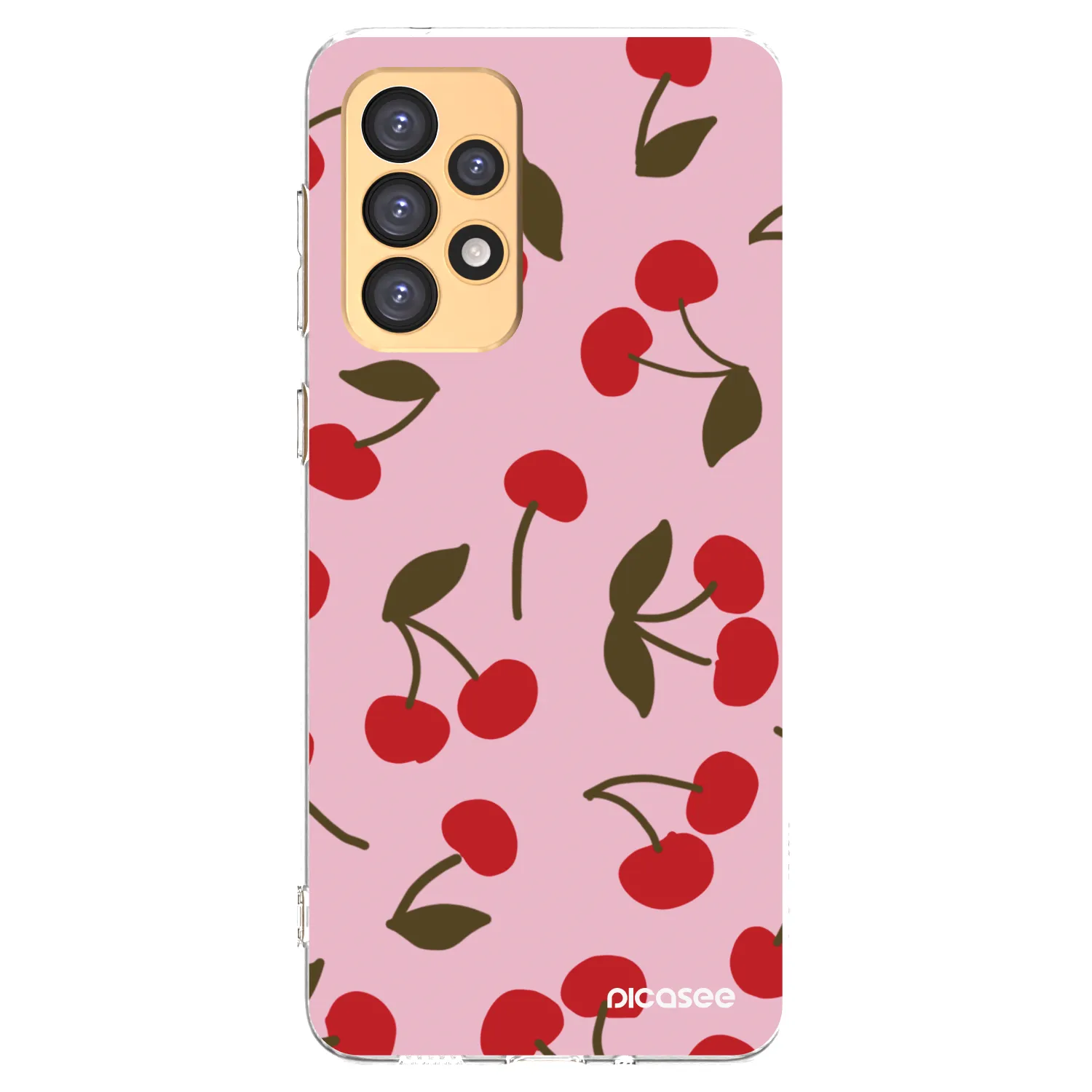 Picasee Samsung Galaxy A33 5G A336 Hülle - Transparentes Silikon - Cherry