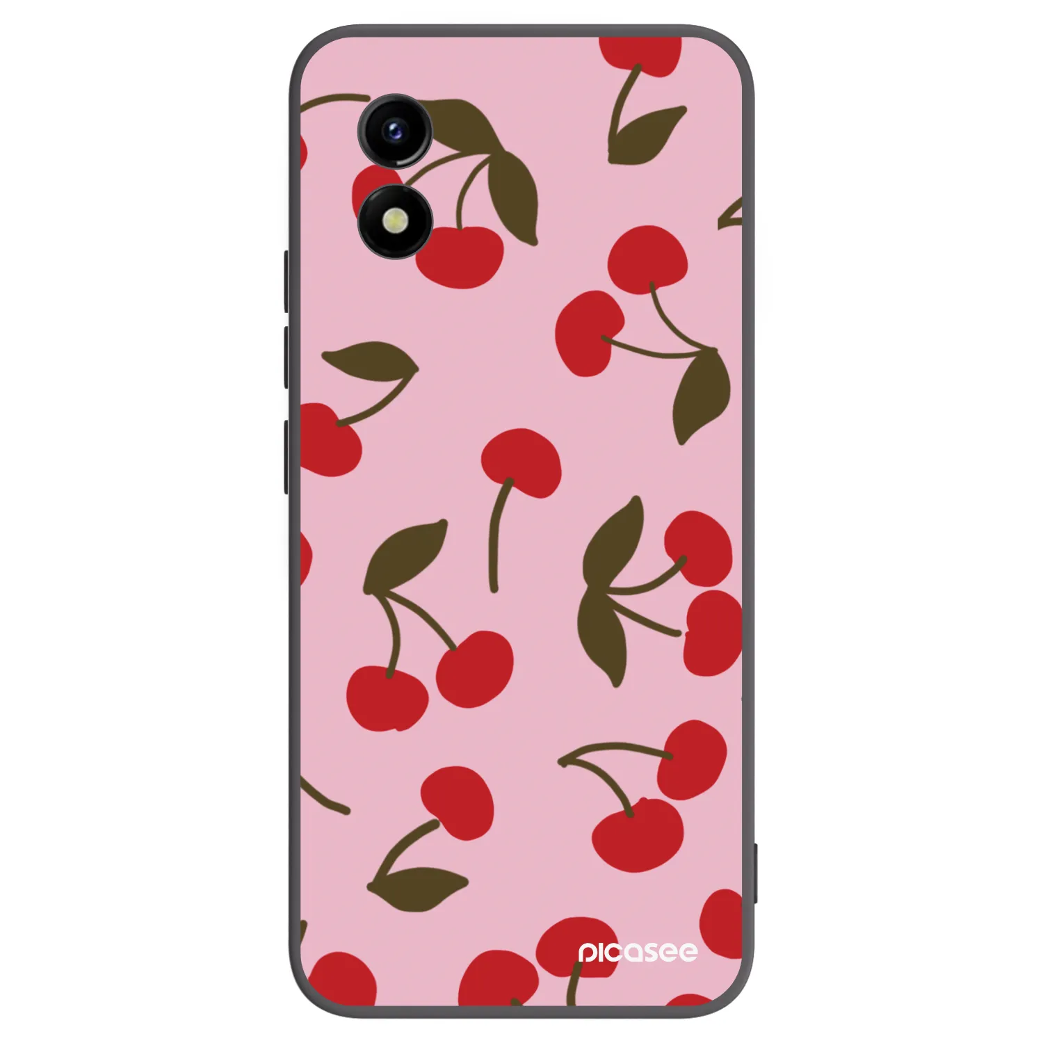 Picasee Vivo Y01 Hülle - Schwarzes Silikon - Cherry