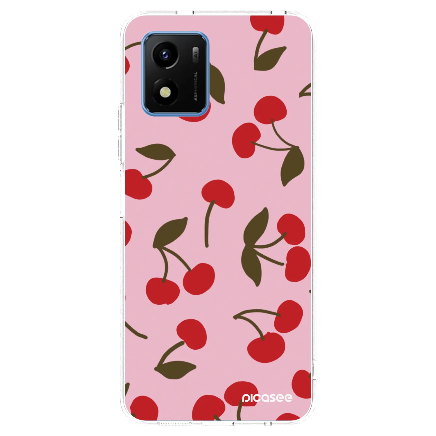 Picasee Vivo Y01 Hülle - Transparentes Silikon - Cherry
