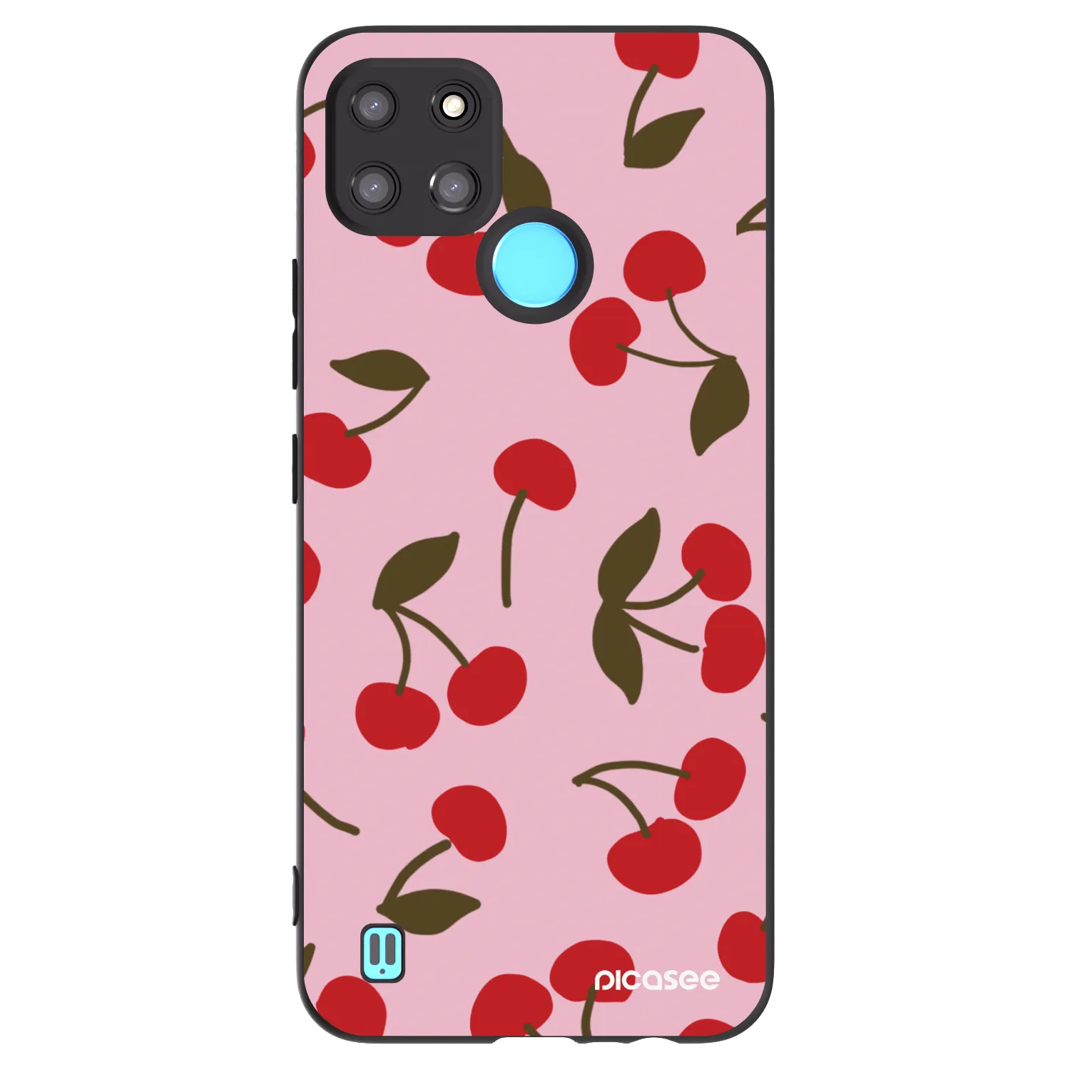 Picasee Realme C21Y Hülle - Schwarzes Silikon - Cherry