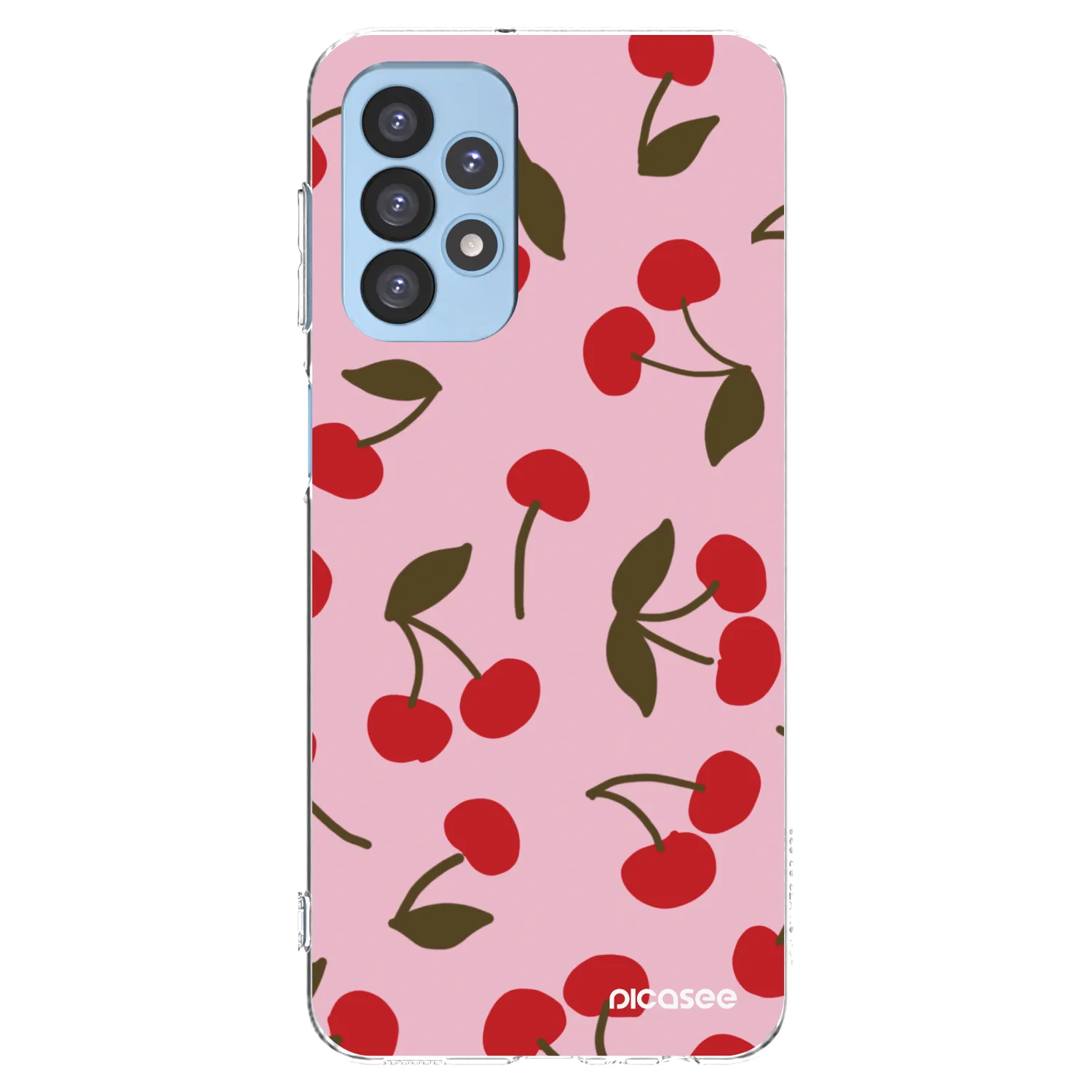 Picasee Samsung Galaxy A23 A235F 4G Hülle - Transparentes Silikon - Cherry
