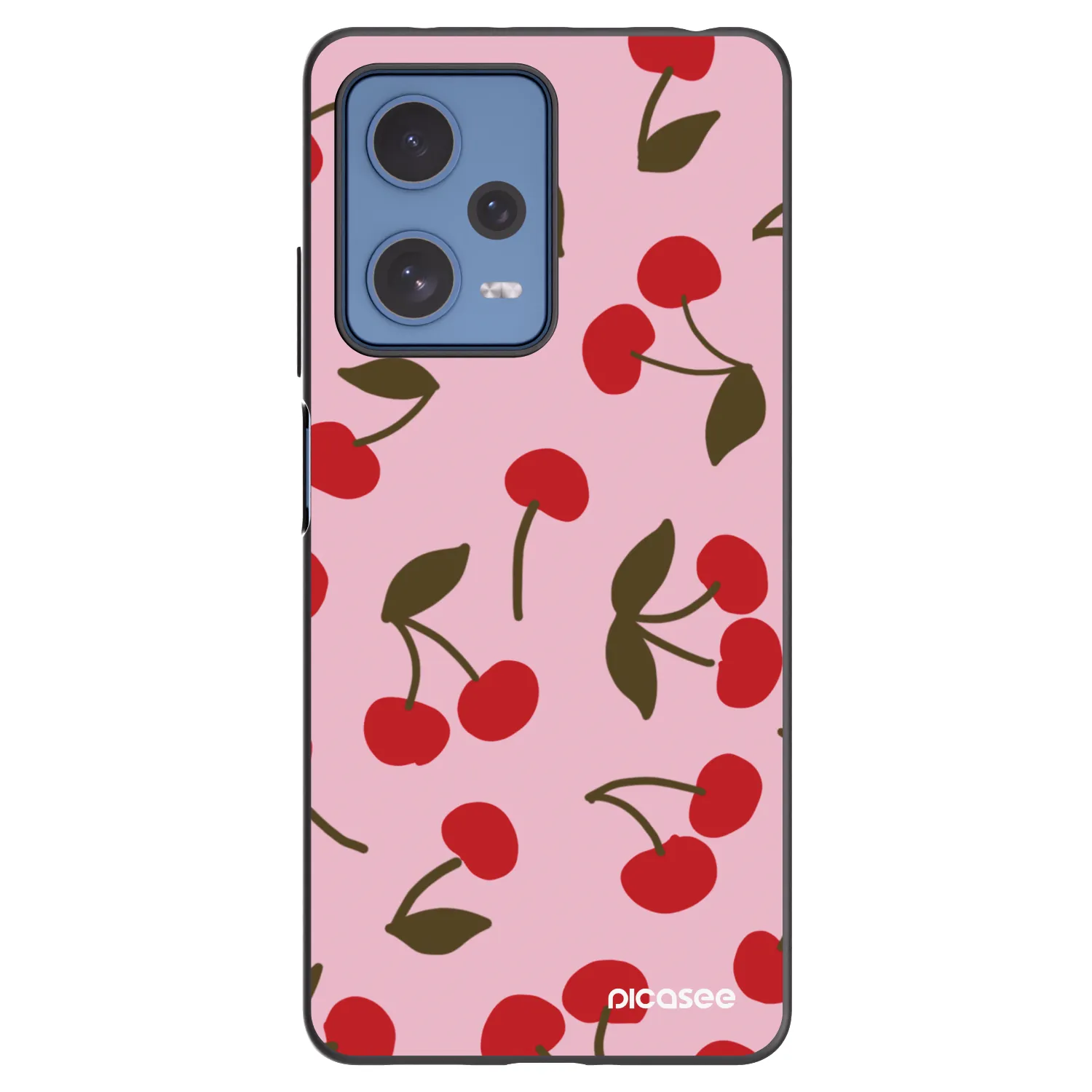 Picasee Xiaomi Redmi Note 12 Pro 5G Hülle - Schwarzes Silikon - Cherry
