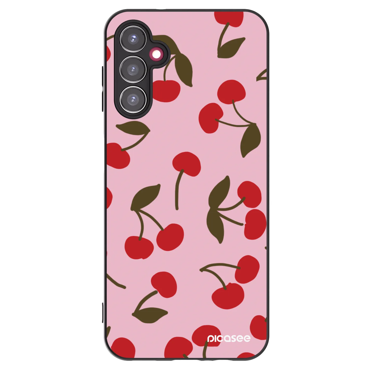 Picasee Samsung Galaxy A14 4G A145R Hülle - Schwarzes Silikon - Cherry