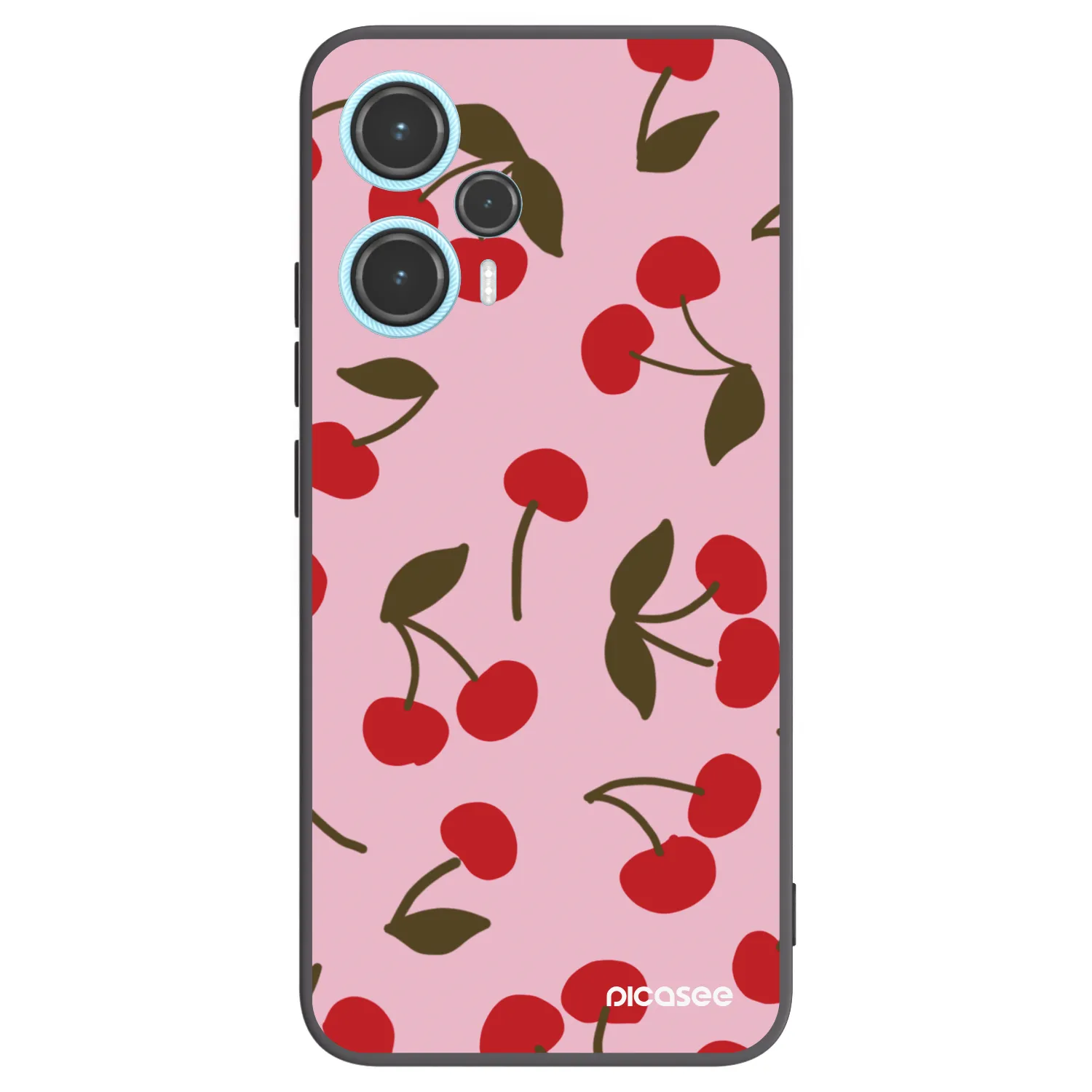 Picasee Xiaomi Poco F5 Hülle - Schwarzes Silikon - Cherry
