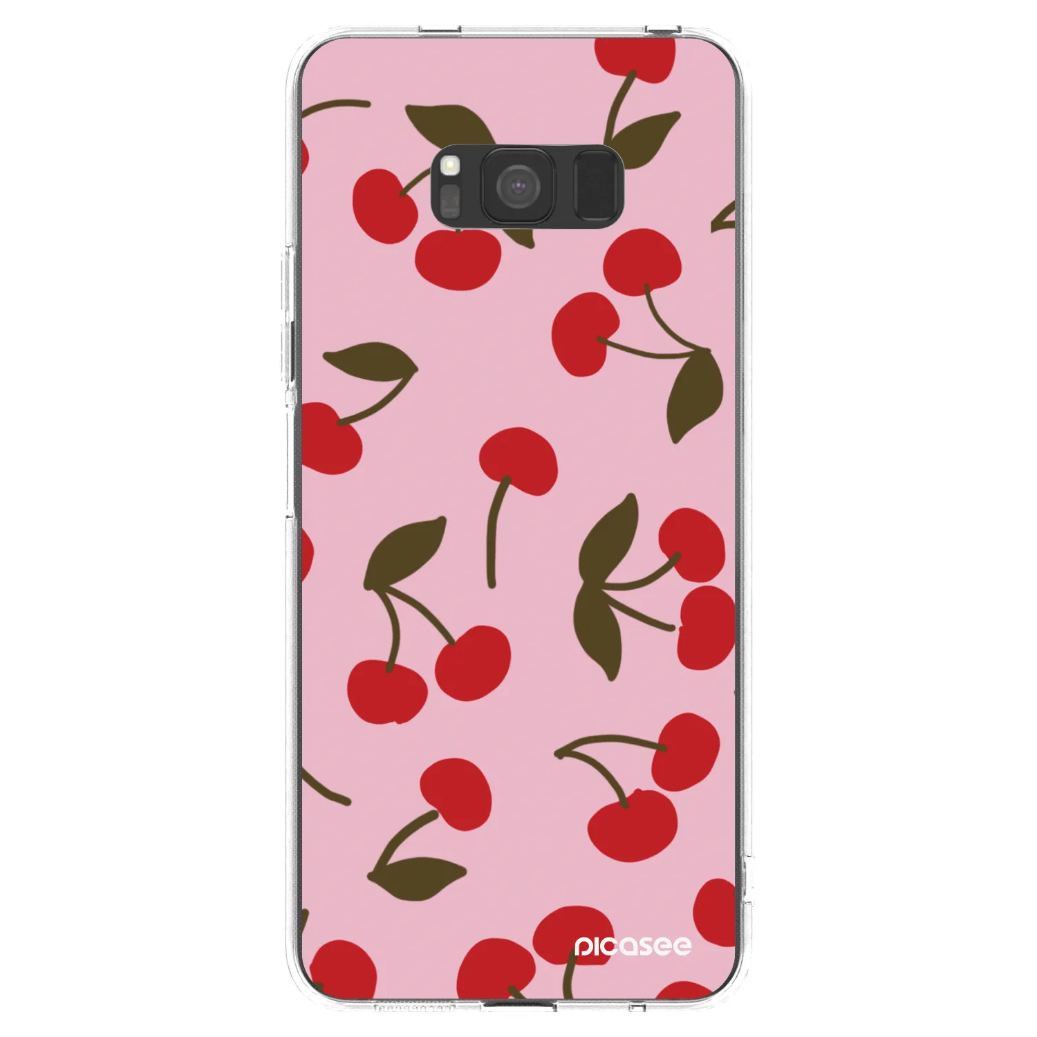 Picasee Samsung Galaxy S8 G950F Hülle - Transparentes Silikon - Cherry