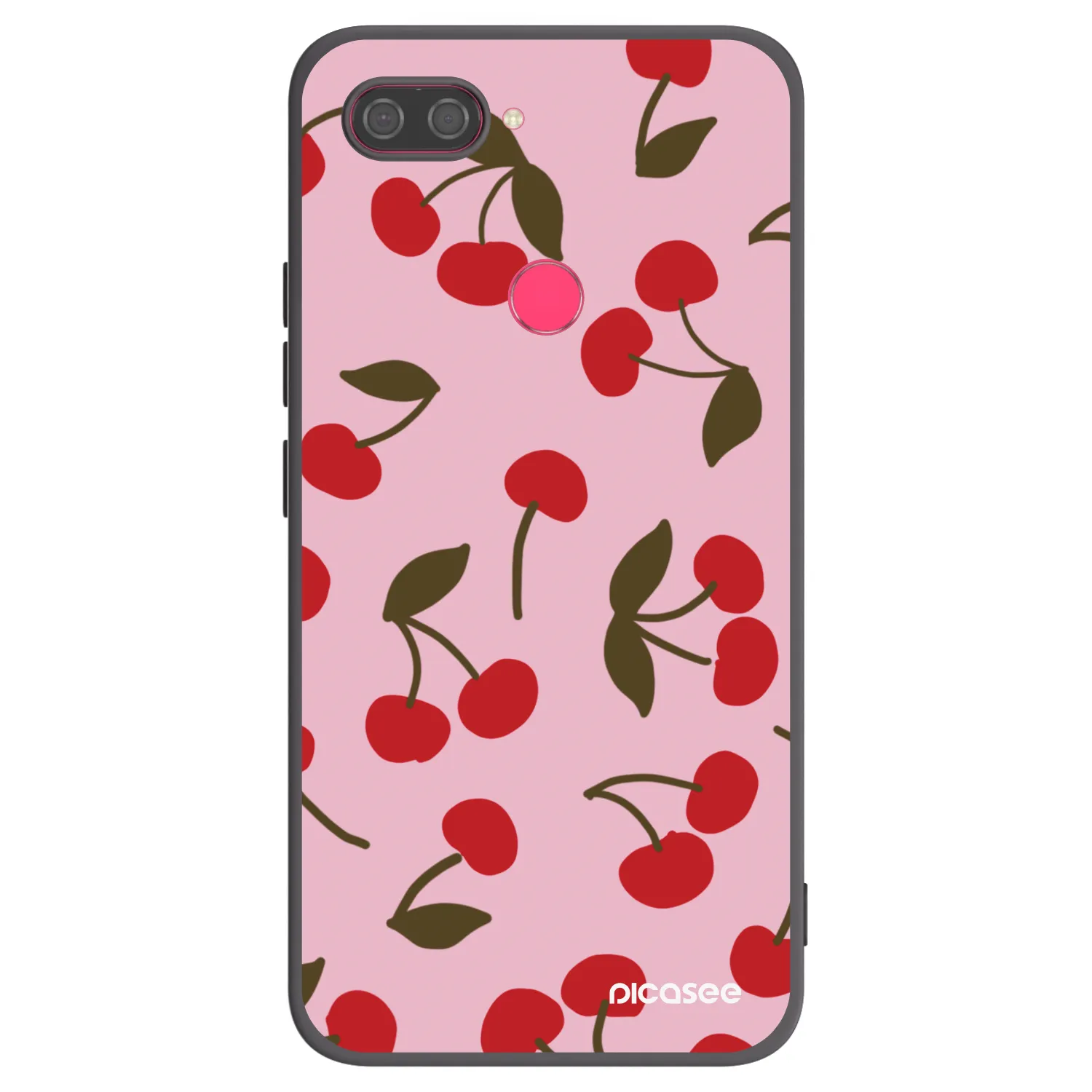 Picasee Xiaomi Mi 8 Lite Hülle - Schwarzes Silikon - Cherry